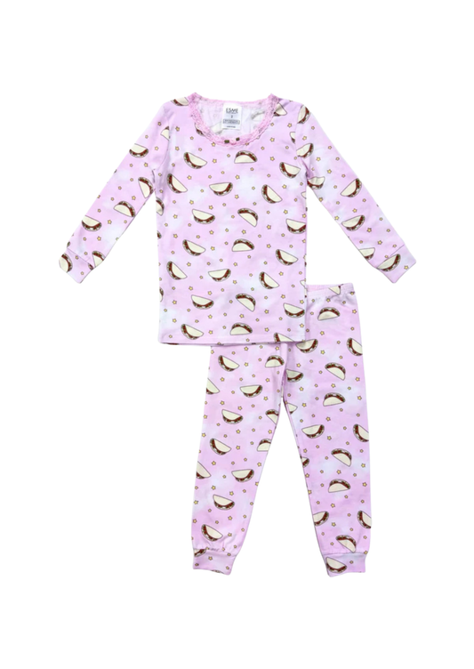 Esme - Pink Taco Pajama Set
