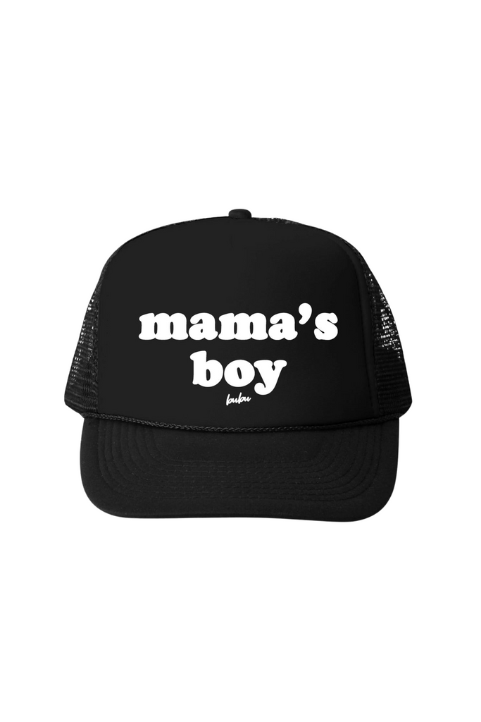 "Mama's Boy" Trucker Hat - Black