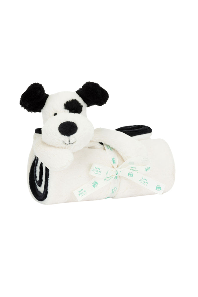 Jellycat - Bashful Black & Cream Puppy Blankie