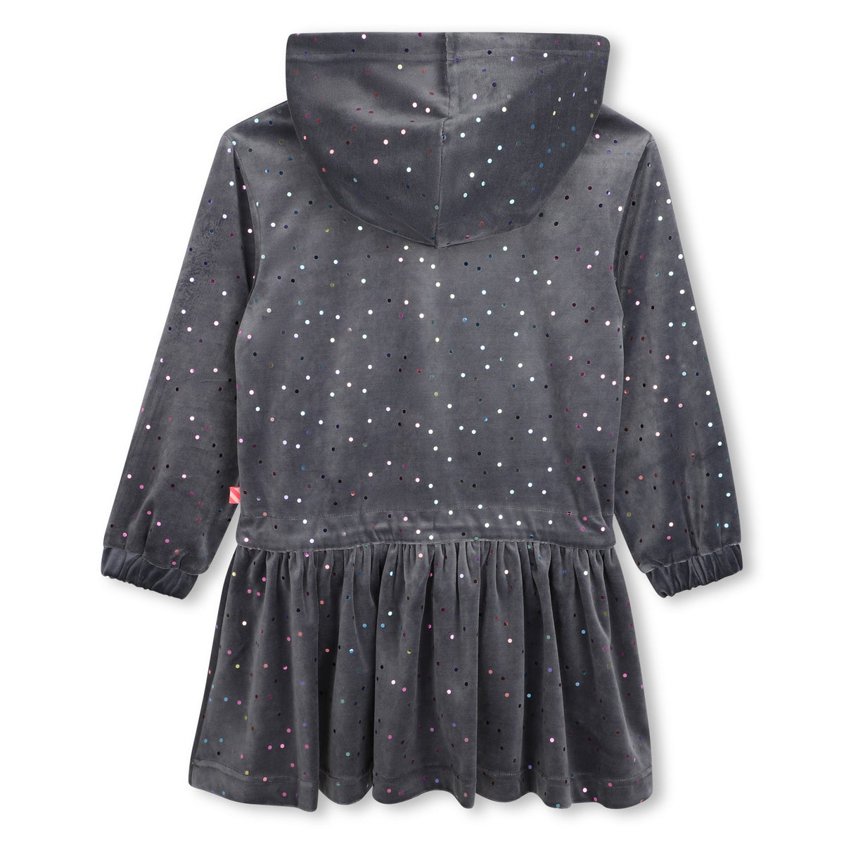 BILLIEBLUSH - TG - VELVET HOODED DRESS - CHARCOAL