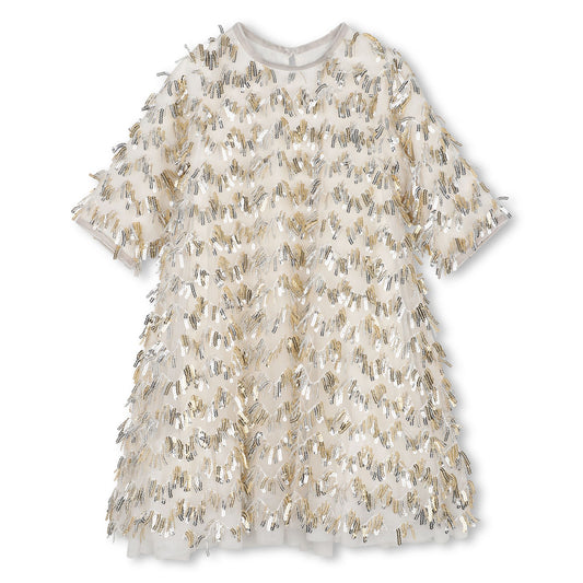 BILLIEBLUSH - TG - CEREMONY DRESS WITH SEQUIN FRINGE