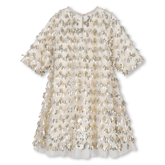 BILLIEBLUSH - BG - CEREMONY DRESS WITH SEQUIN FRINGE