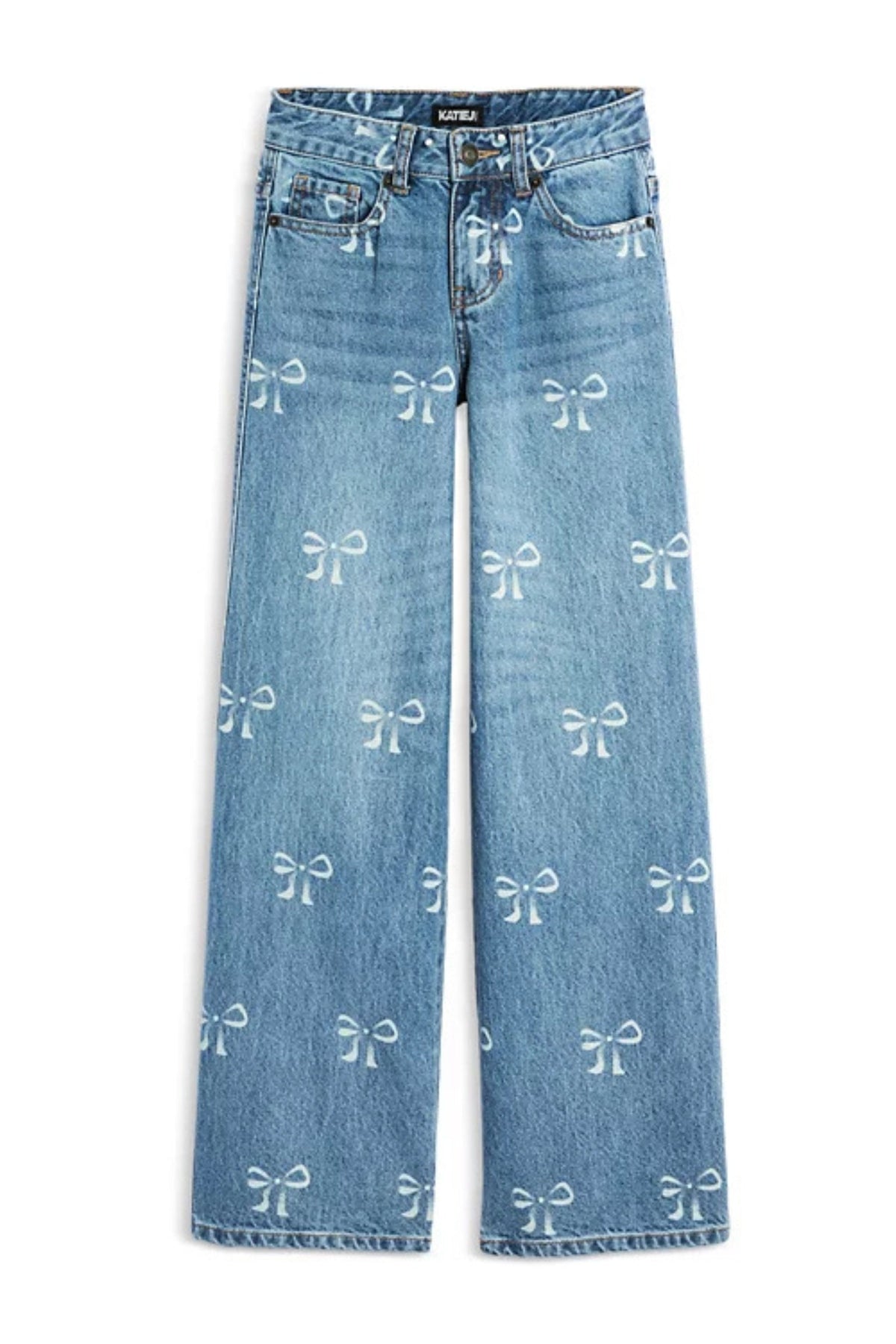 KATIE J NYC CHICAGO LOW RISE JEAN BOW PRINT