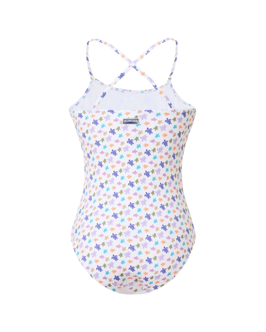 VILEBREQUIN - BG - MICRO RONDE DES TORTUES GIRL SWIMSUIT - BLANC