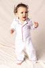 Red Piping White Romper