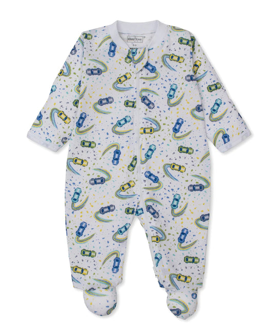 KISSY KISSY - BBY - FOOTIE W/ ZIP -  PJS SPEEDSTERS