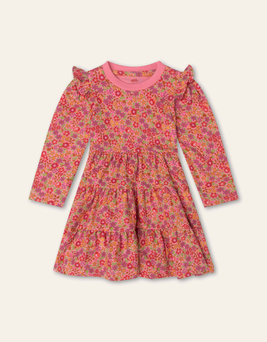 OILILY - BBY - DANSE LS FLORAL DRESS - CONFETTI