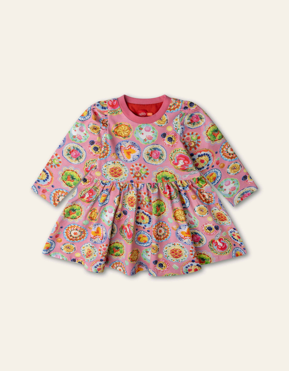 OILILY - BBY - DRUM CAKE PRINT DRESS - CONFETTI