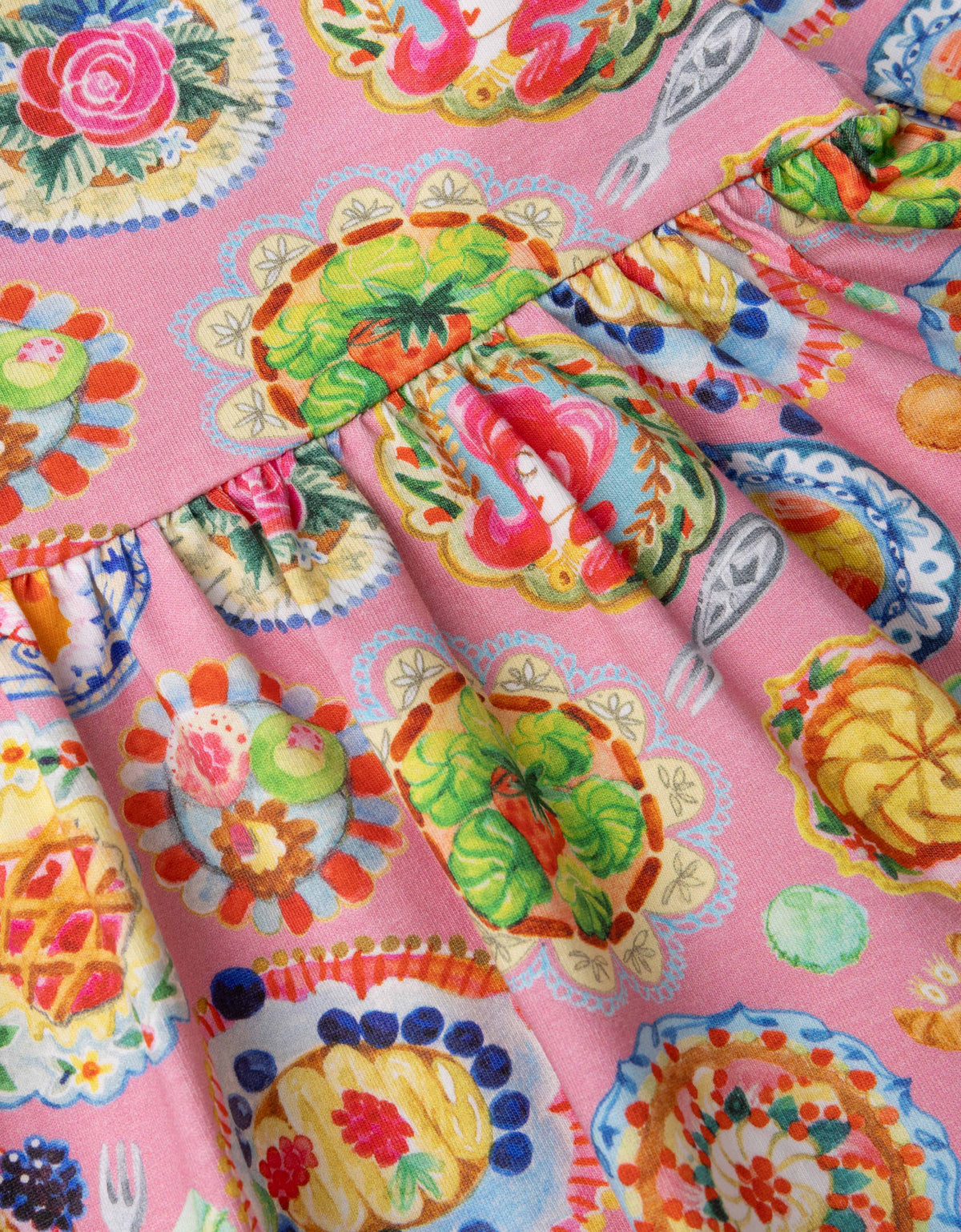 OILILY - BBY - DRUM CAKE PRINT DRESS - CONFETTI