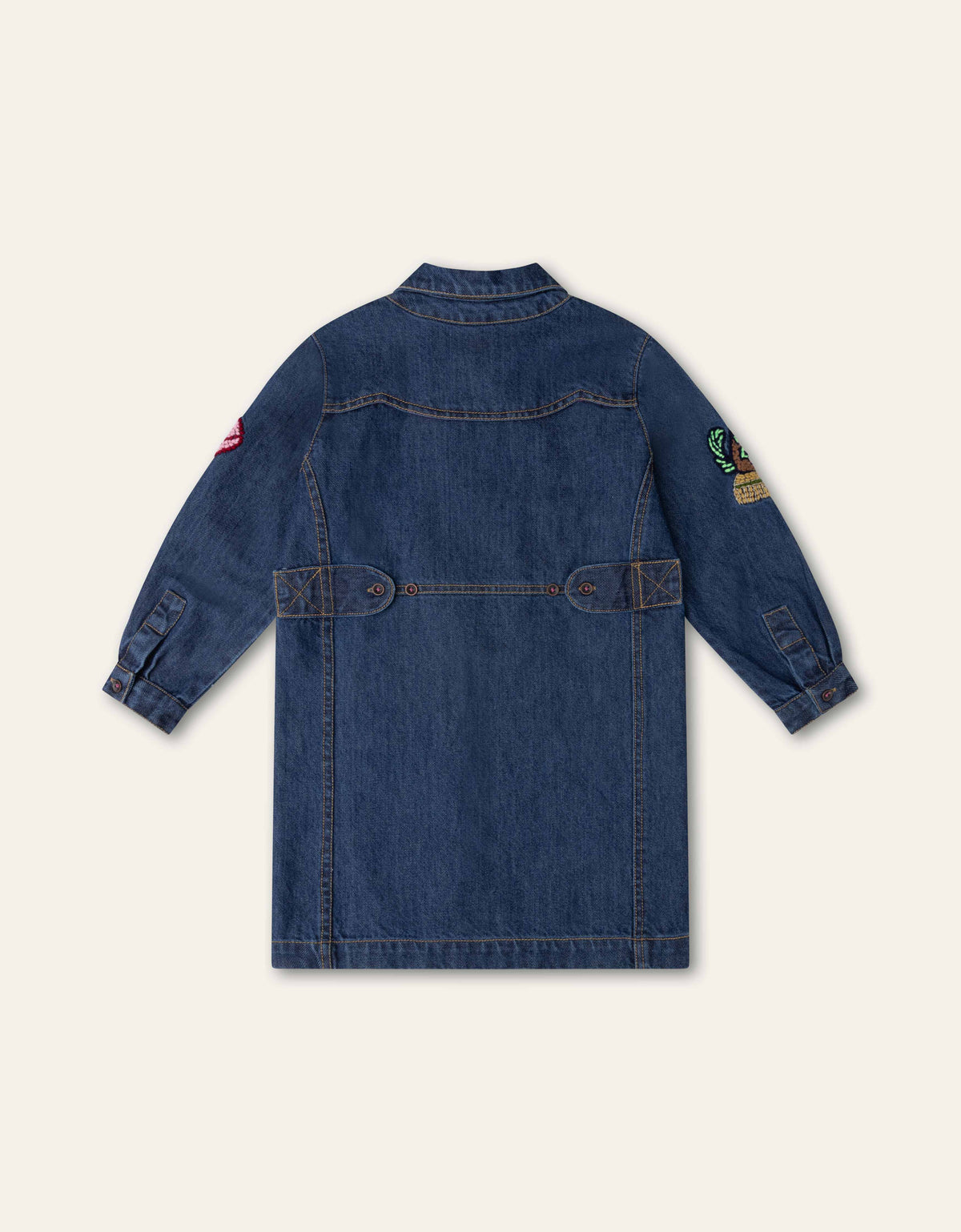 OILILY - TG - DEVERAUX EMBROIDERED DENIM DRESS - DENIM