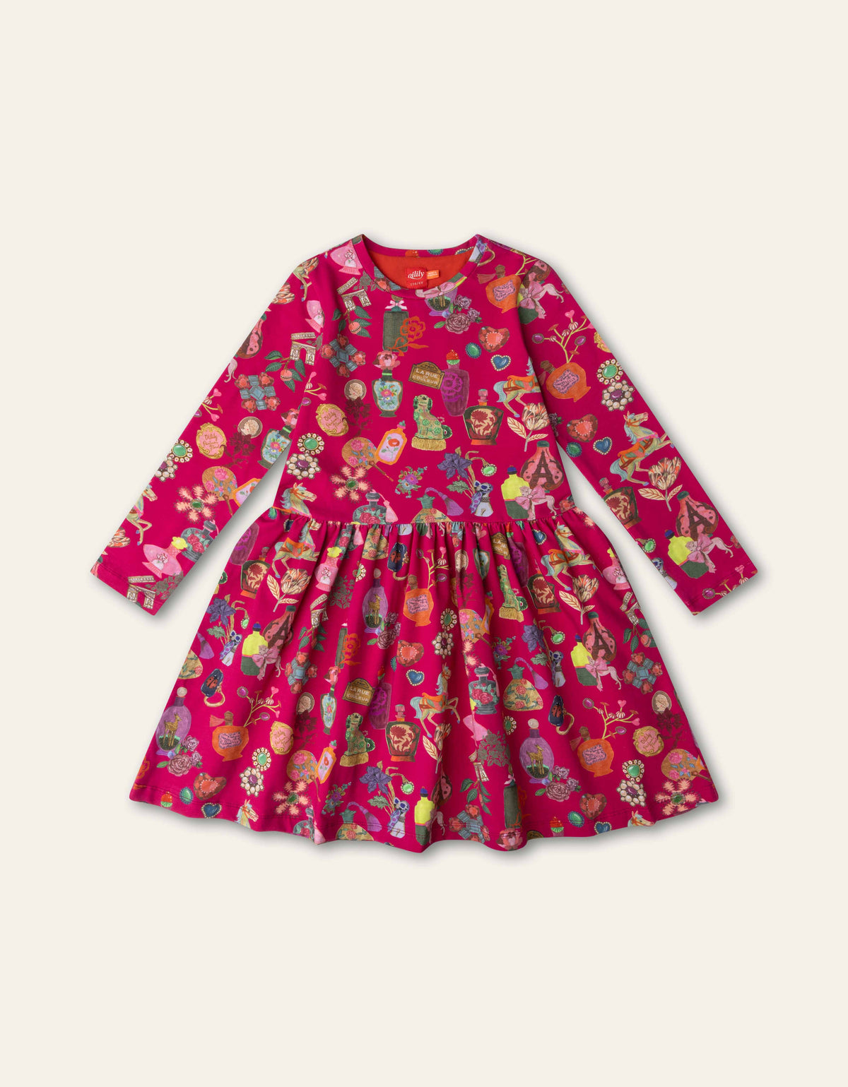 OILILY - TG - DIPPA DRESS PARIS PRINT - FUCHSIA