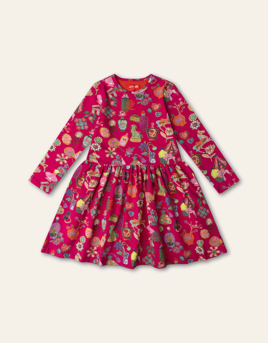 OILILY - TG - DIPPA DRESS PARIS PRINT - FUCHSIA