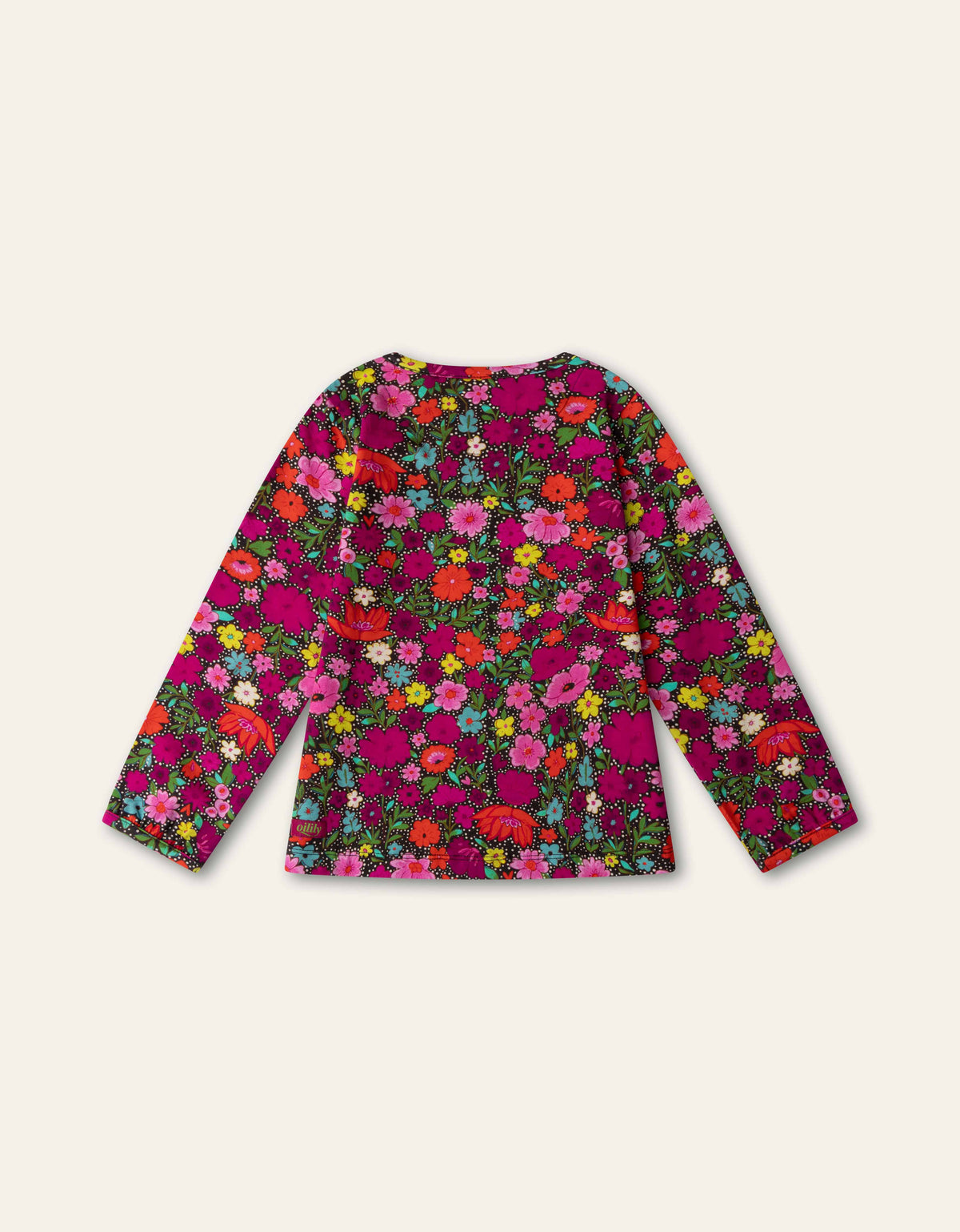 OILILY - TG - TEMPOS LS FLORAL TSHIRT - MAGENTA