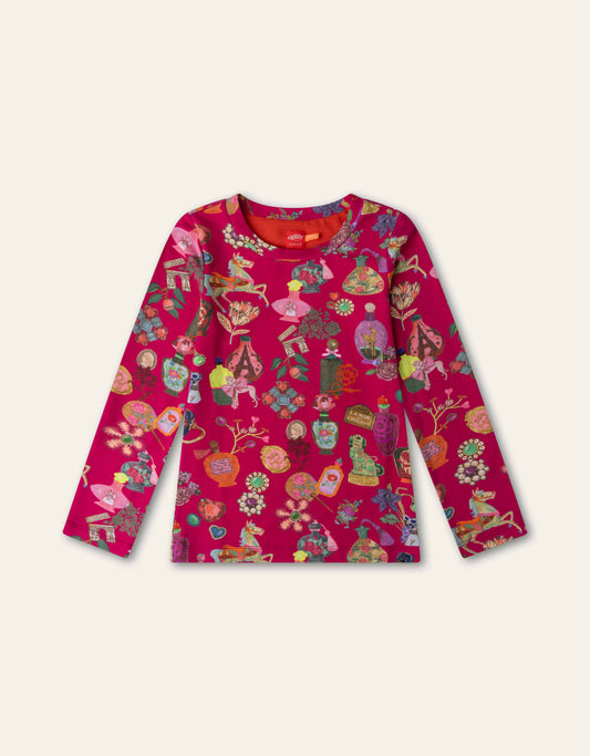 OILILY - TG - TOGETHER LS TSHIRT PARIS PRINT - FUCHSIA