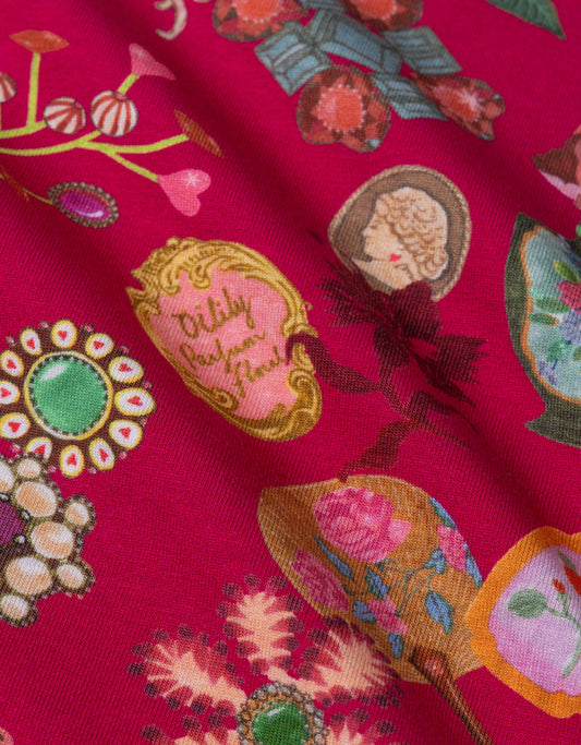 OILILY - TG - TOGETHER LS TSHIRT PARIS PRINT - FUCHSIA