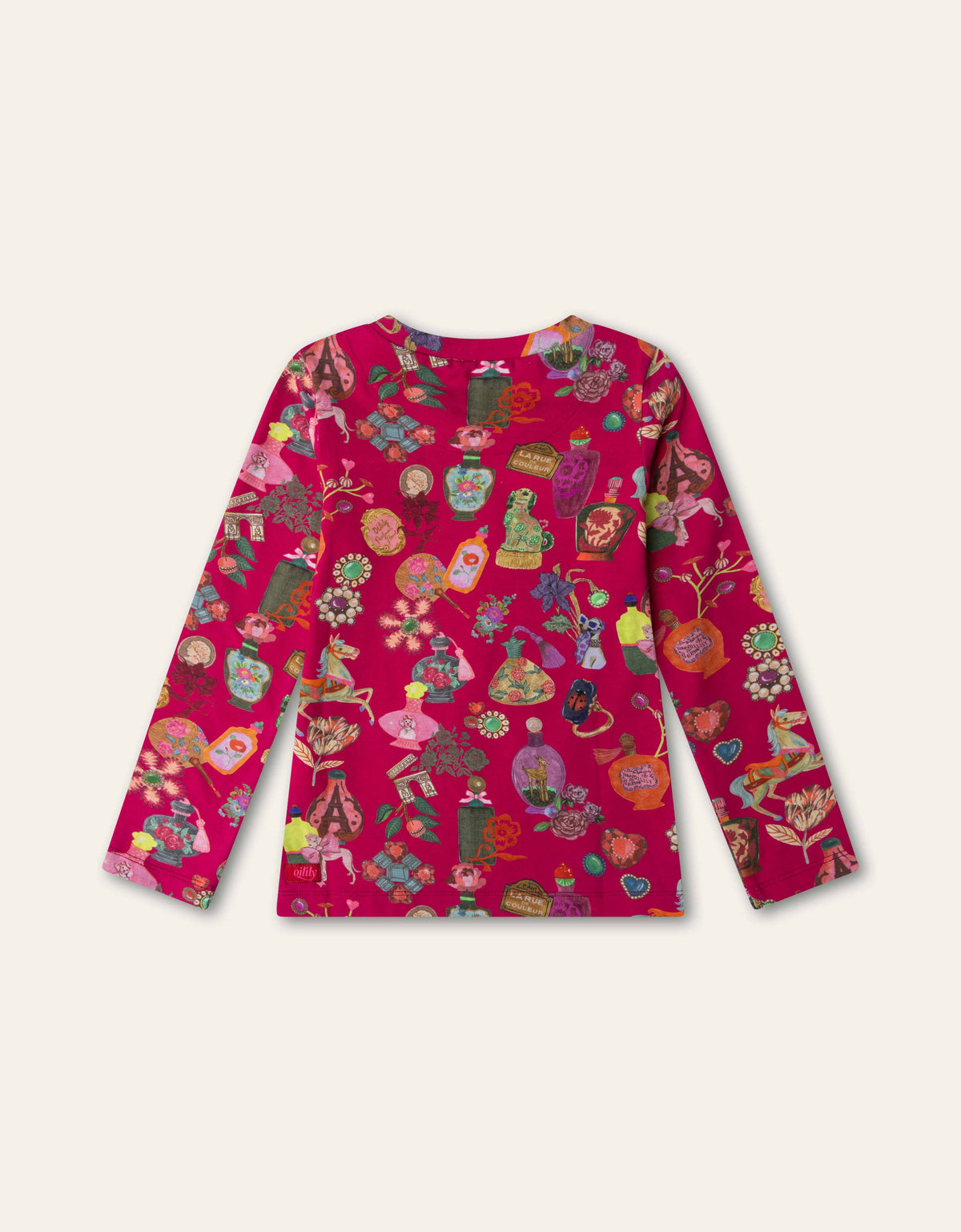 OILILY - TG - TOGETHER LS TSHIRT PARIS PRINT - FUCHSIA