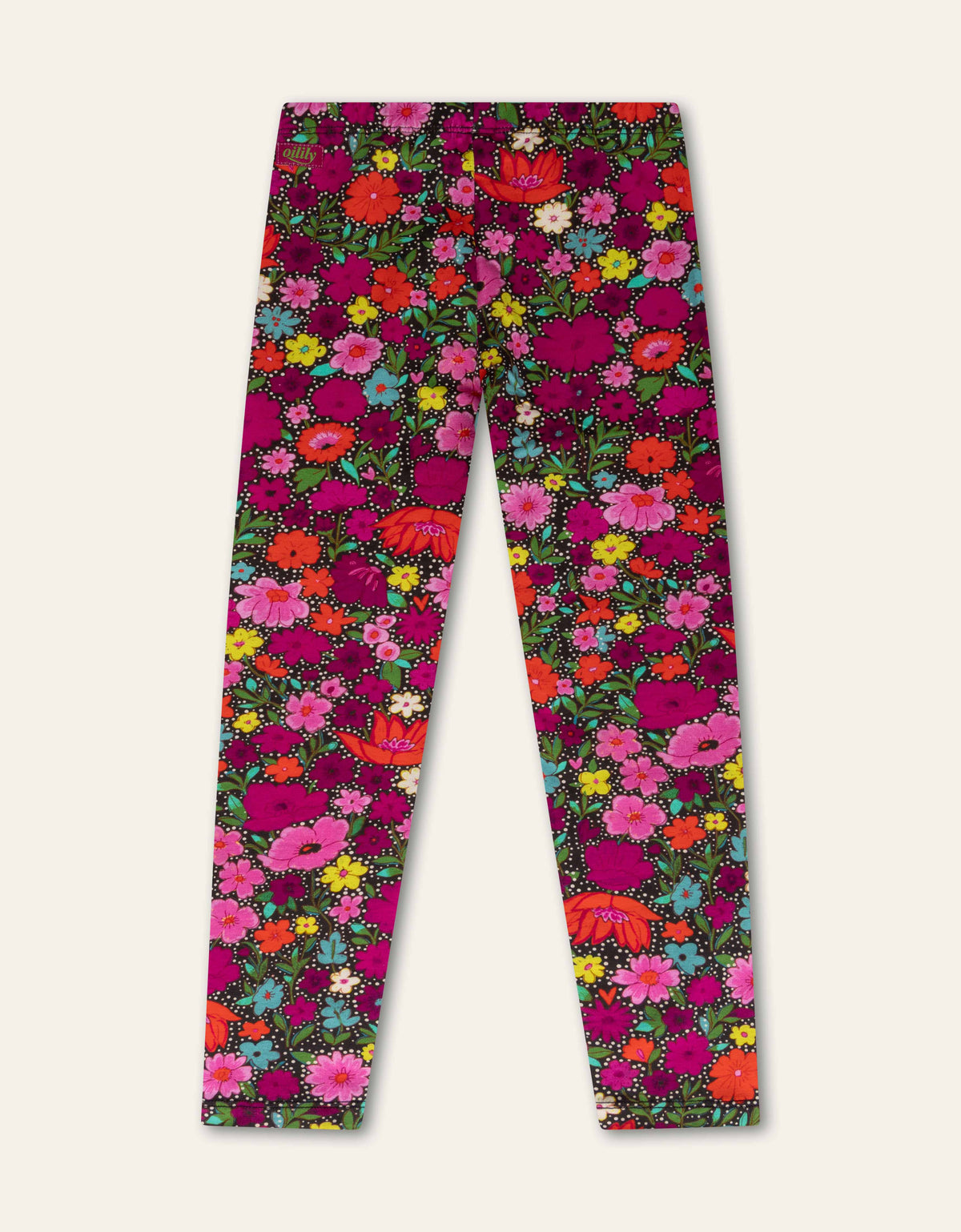 OILILY - TG - PEPPY FLORAL LEGGINGS - MAGENTA
