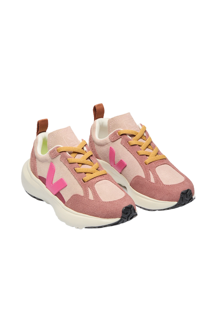 Veja - Small Canary Pink Suede Babe Mia