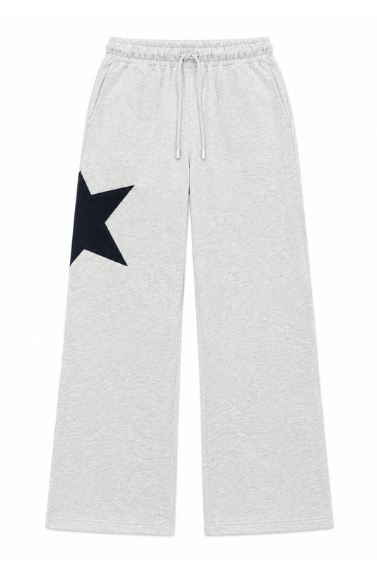 KATIE J NYC ZIGGY RELAXED PANT HEATHER GREY EVENING BLUE