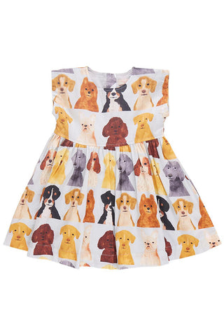 Pink Chicken - LTB Watercolor Dogs Adaline Dress