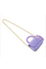 Pearl Handle Message Charm Handbag: Pink