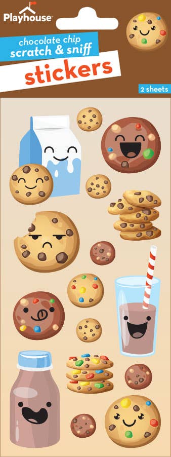 PAPER HOUSE PRODUCTIONS - T&B - SCRATCH AND SNIFF STICKERS - CHOCOLATE CHIP COOKIES