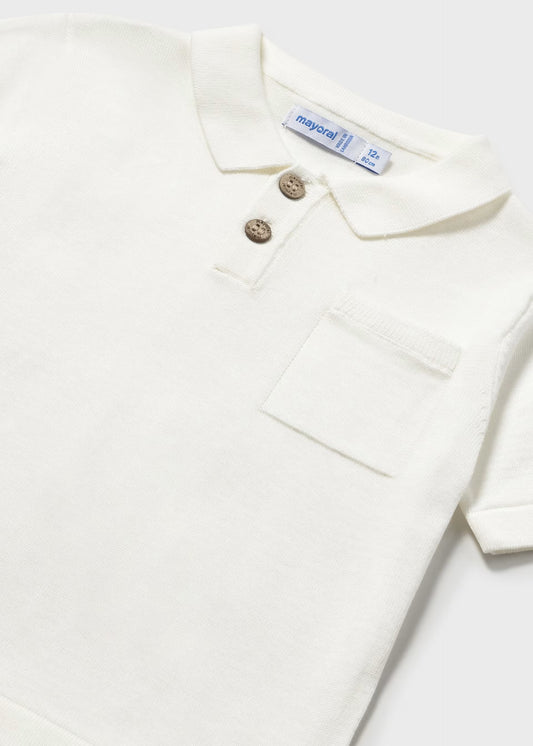 MAYORAL - BBY - S/S POLO - CREAM