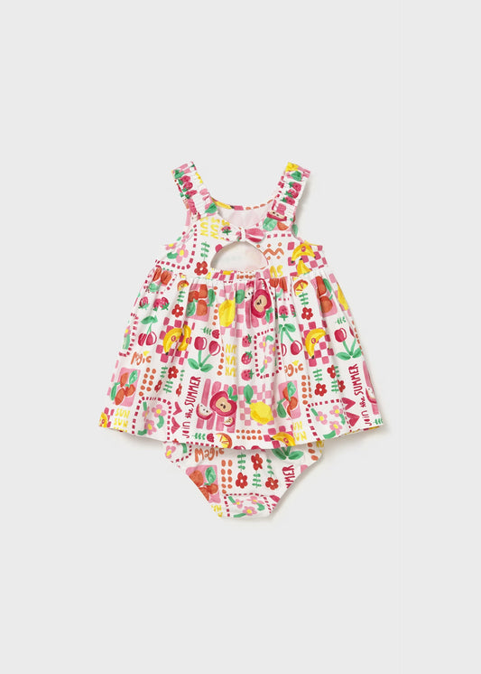 MAYORAL - BBY - PRINTED DRESS WITH PANTY - HIBISCUS