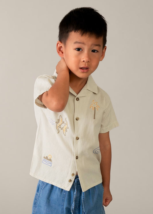 MAYORAL - TB - EMBROIDERED SHIRT - LINEN