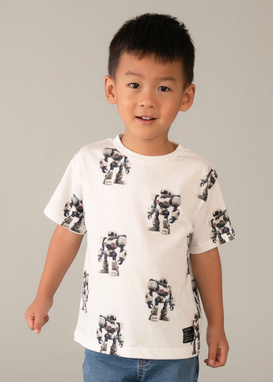 MAYORAL - BB - PRINTED S/S T-SHIRT - ROBOTS
