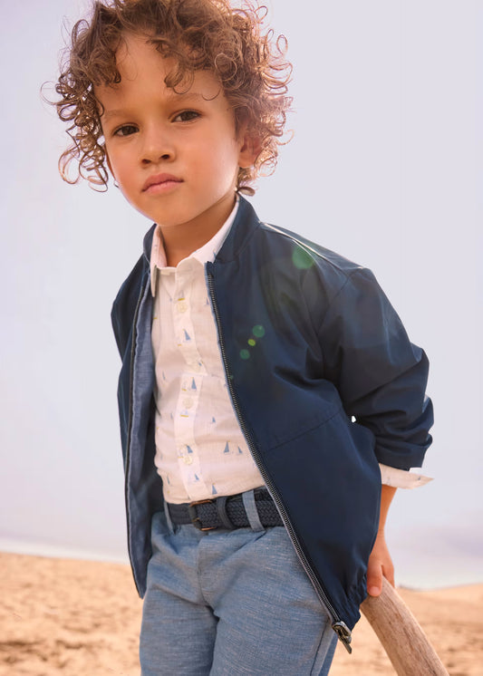 MAYORAL - BB - REVERSIBLE LINEN WINDBREAKER - INDIGO