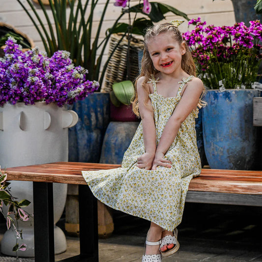OH BABY! - TG - POPPY SPRIG BRANDIE DRESS - LEMON