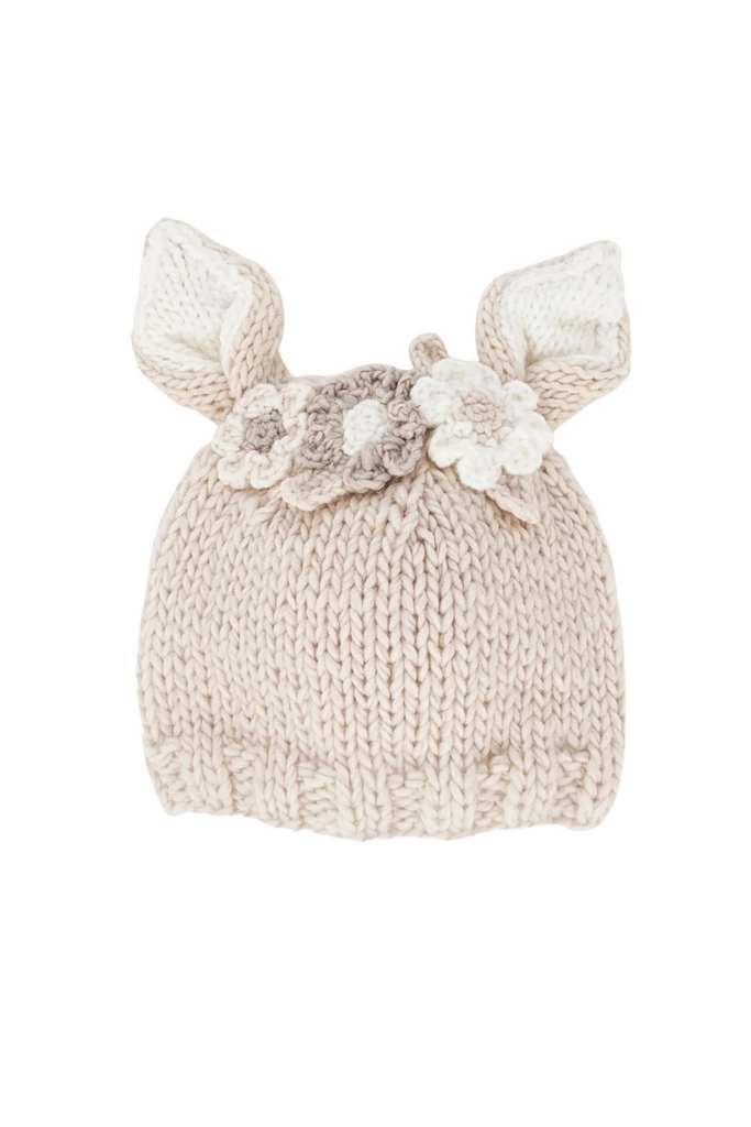 Huggalugs - Natural Flower Bunny Beanie