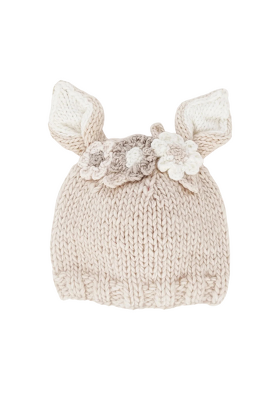 Huggalugs - Natural Flower Bunny Beanie