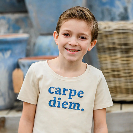 OH BABY! - TB - CARPE DIEM RAW EDGE SHIRT - NATURAL