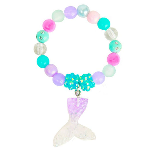 SPARKLE SISTERS - ACC - MERMAID TAIL BRACELET - WHITE W/ AQUA