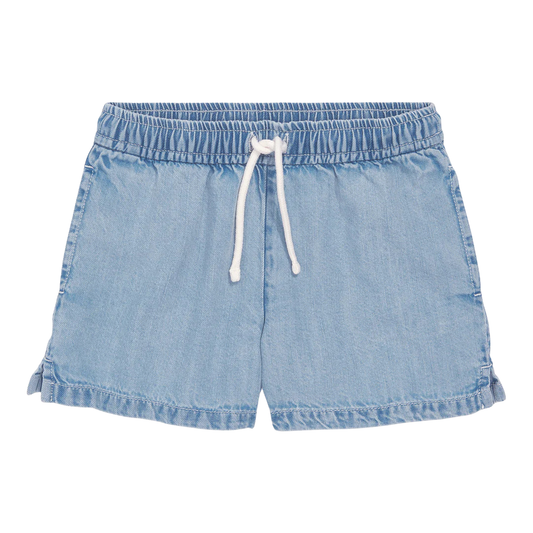 PRIMARY - TG - KIDS CHAMBRAY BEACH SHORT - CLASSIC CHAMBRAY