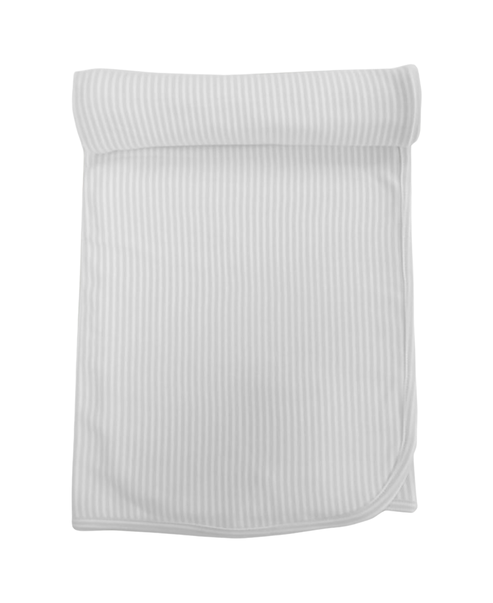 KISSY KISSY - BBY - CLASSIC RIB BLANKET - SILVER
