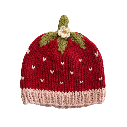 BLUEBERRY HILL - ACC - STRAWBERRY HAT - RED/PINK