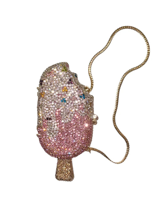 LOLA AND THE BOYS - ACC - CRYSTAL ICE CREAM PURSE - MULTI