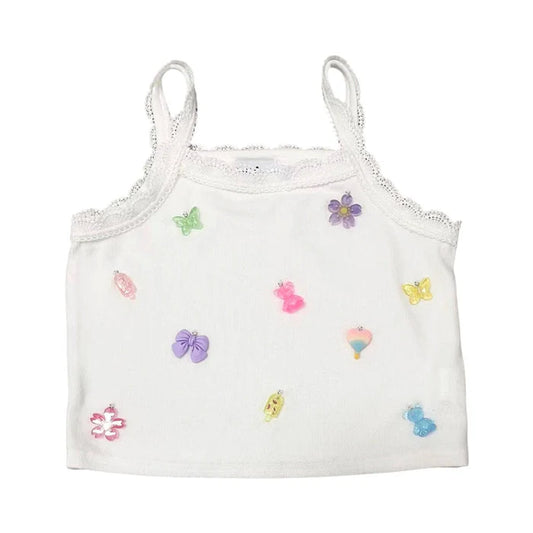 LOLA AND THE BOYS - BG - CUTIE CHARM TANK TOP - WHITE