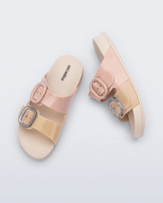 MINI MELISSA - SHOES - MINI MELISSA COZY SLIDE KIDS - PINK/BEIGE