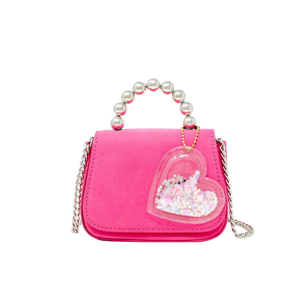 Tiny Pearl Handle Dark Pink Handbag