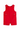 Little English - Red Corduroy Button Tab John John