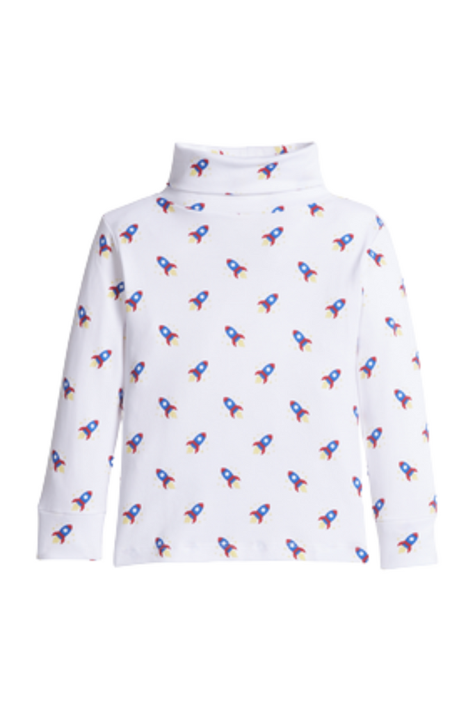 Little English - Rocket Printed Turtleneck