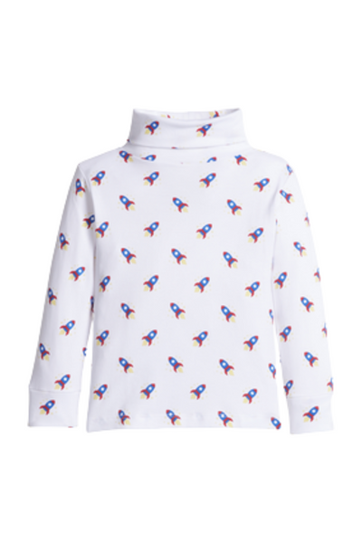 Little English - Rocket Printed Turtleneck