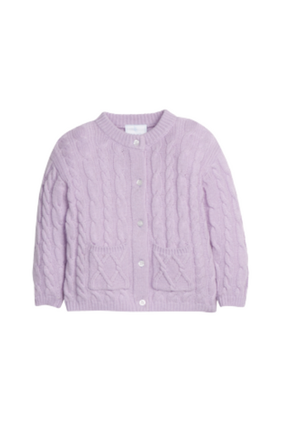 Little English - Lavender Classic Cashmere Blend Cardigan