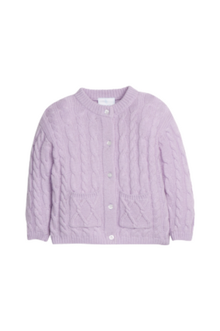 Little English - Lavender Classic Cashmere Blend Cardigan