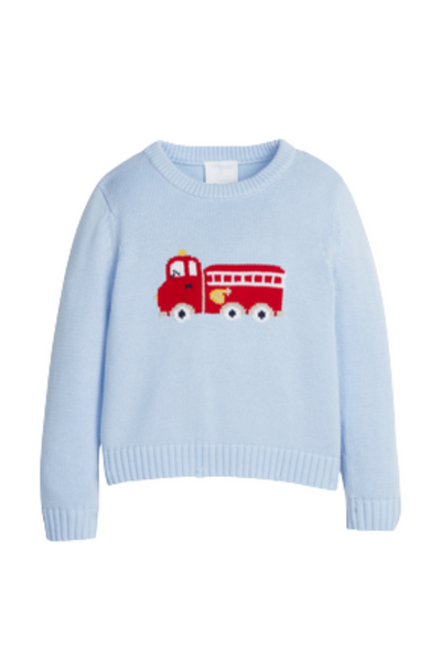 Little English - Fire Truck Intarsia Sweater