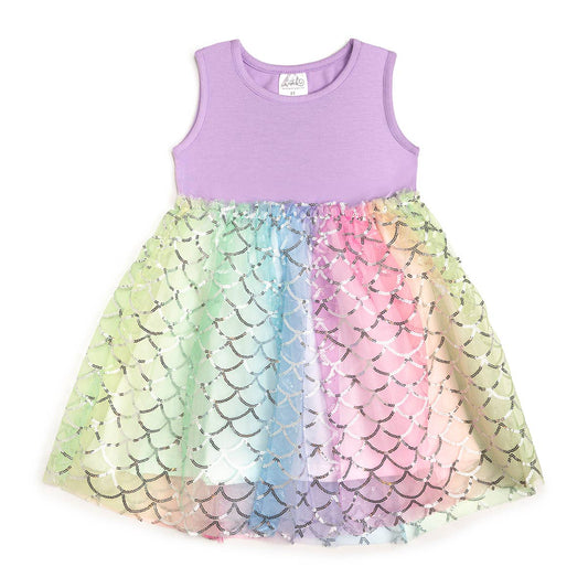SWEET WINK - T&G - RAINBOW MERMAID TANK TUTU DRESS